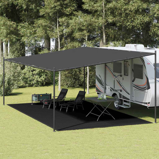 vidaXL Χαλί Σκηνής Μαύρο 400 x 400 εκ. από HDPE