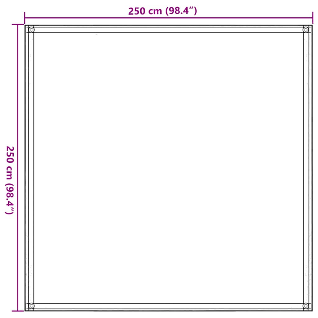 vidaXL Χαλί Σκηνής Καφέ 250 x 250 εκ.