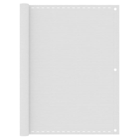 vidaXL Διαχωριστικό Βεράντας Λευκό 120 x 500 εκ. από HDPE