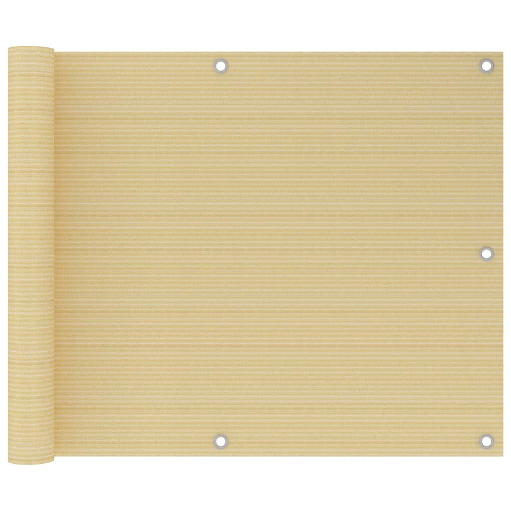 vidaXL Διαχωριστικό Βεράντας Μπεζ 75 x 300 εκ. από HDPE