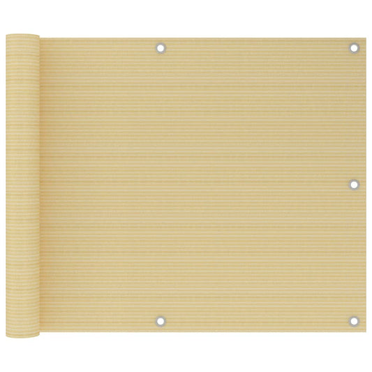 vidaXL Διαχωριστικό Βεράντας Μπεζ 75 x 400 εκ. από HDPE