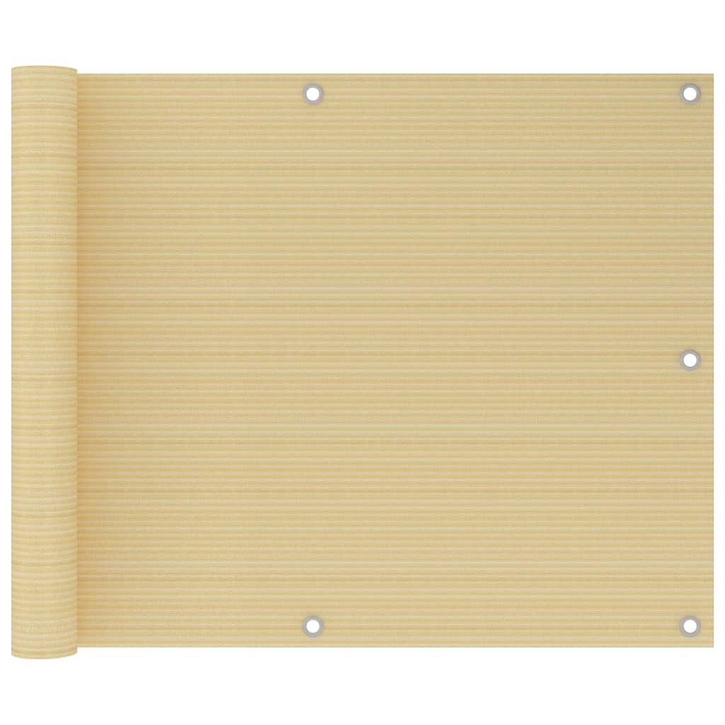 vidaXL Διαχωριστικό Βεράντας Μπεζ 75 x 600 εκ. από HDPE