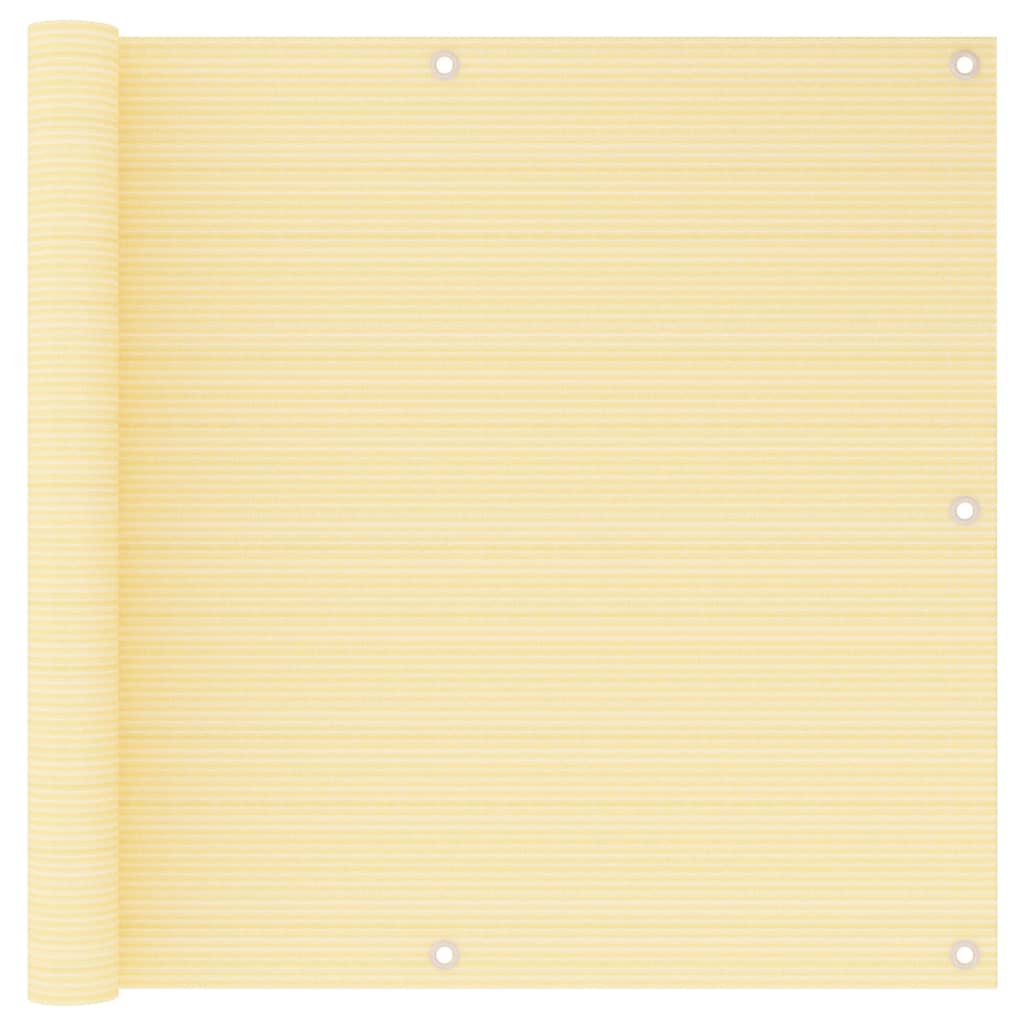 vidaXL Διαχωριστικό Βεράντας Μπεζ 90 x 600 εκ. από HDPE