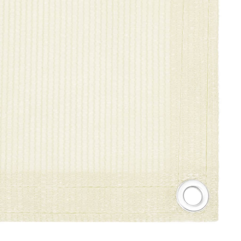 vidaXL Διαχωριστικό Βεράντας Κρεμ 90 x 600 εκ. από HDPE