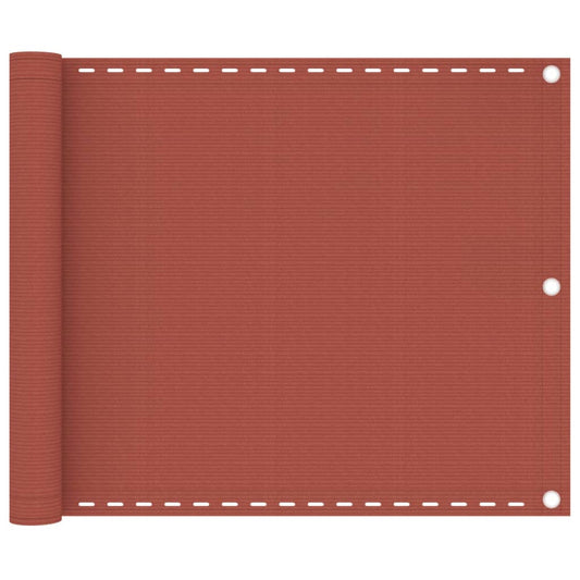 vidaXL Διαχωριστικό Βεράντας Τερακότα 75 x 600 εκ. από HDPE