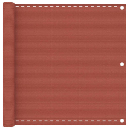 vidaXL Διαχωριστικό Βεράντας Τερακότα 90 x 400 εκ. από HDPE