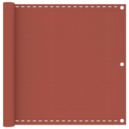 vidaXL Διαχωριστικό Βεράντας Τερακότα 90 x 600 εκ. από HDPE