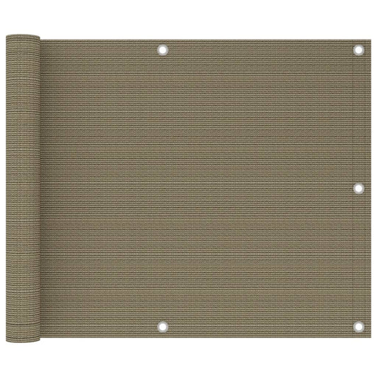 vidaXL Διαχωριστικό Βεράντας Taupe 75 x 300 εκ. από HDPE