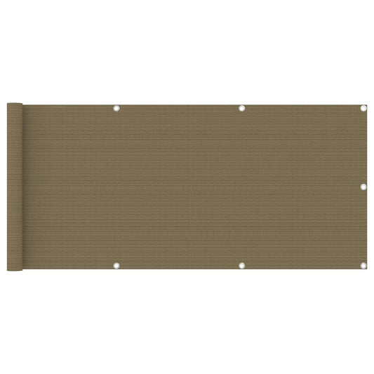 vidaXL Διαχωριστικό Βεράντας Taupe 75 x 400 εκ. από HDPE