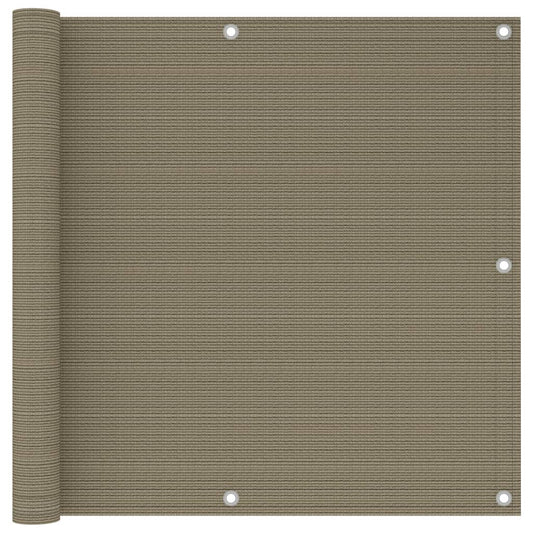 vidaXL Διαχωριστικό Βεράντας Taupe 90 x 300 εκ. από HDPE