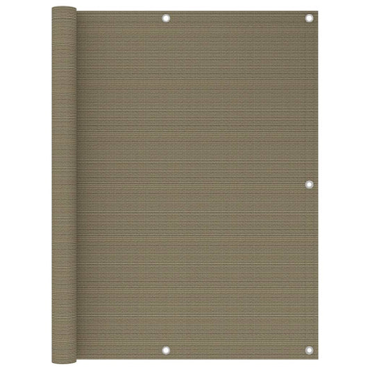 vidaXL Διαχωριστικό Βεράντας Taupe 120 x 600 εκ. από HDPE