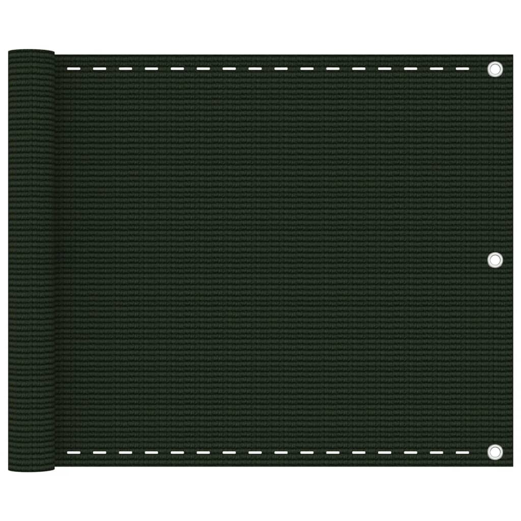 vidaXL Διαχωριστικό Βεράντας Σκούρο Πράσινο 75 x 300 εκ. από HDPE