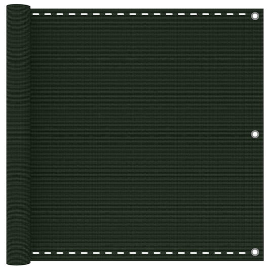 vidaXL Διαχωριστικό Βεράντας Σκούρο Πράσινο 90 x 600 εκ. από HDPE