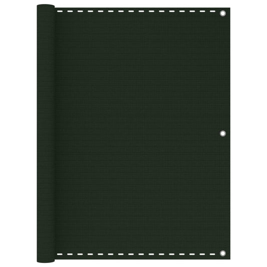 vidaXL Διαχωριστικό Βεράντας Σκούρο Πράσινο 120 x 300 εκ. από HDPE