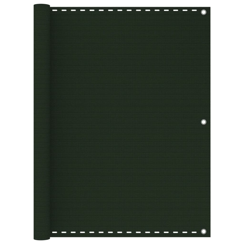 vidaXL Διαχωριστικό Βεράντας Σκούρο Πράσινο 120 x 400 εκ. από HDPE