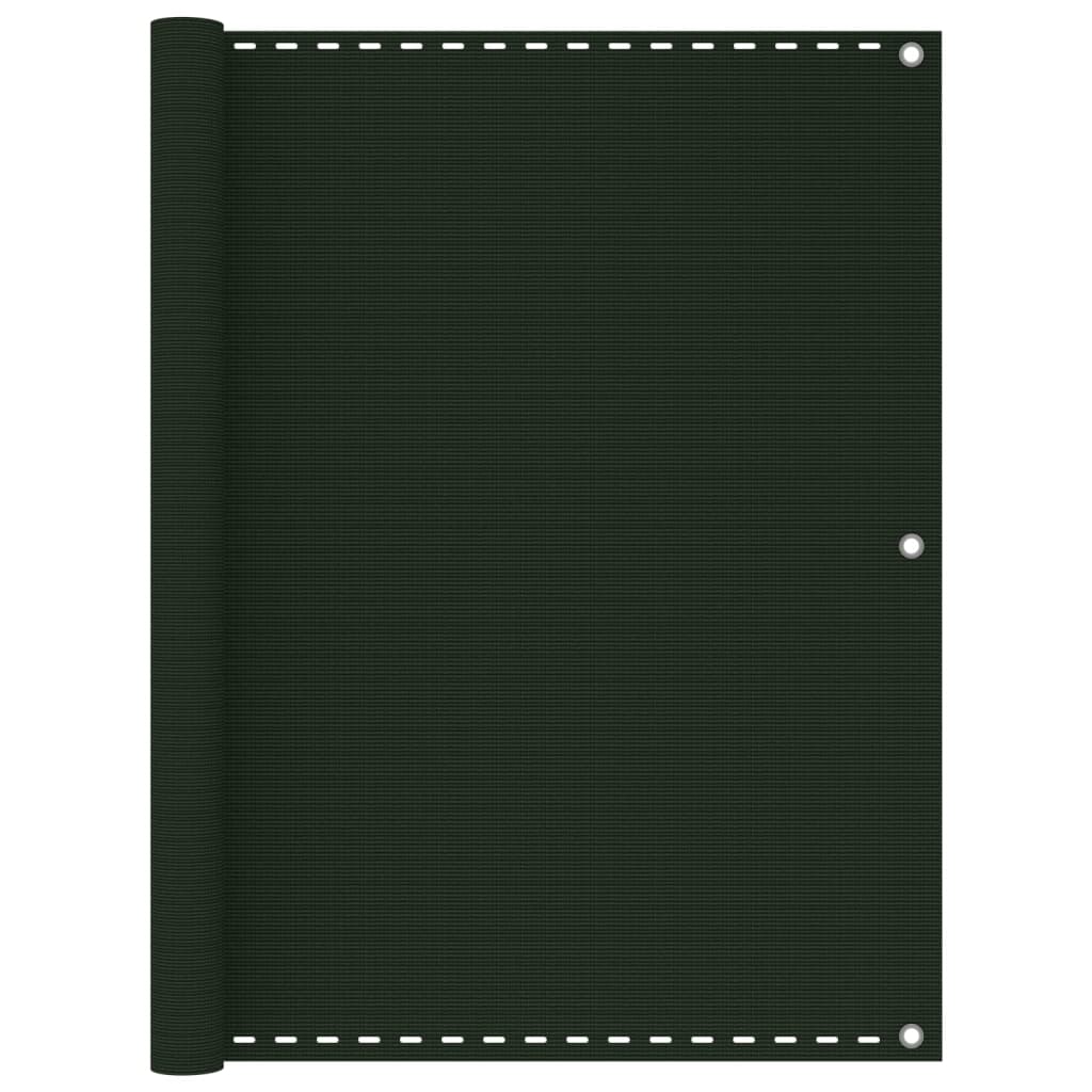 vidaXL Διαχωριστικό Βεράντας Σκούρο Πράσινο 120 x 600 εκ. από HDPE