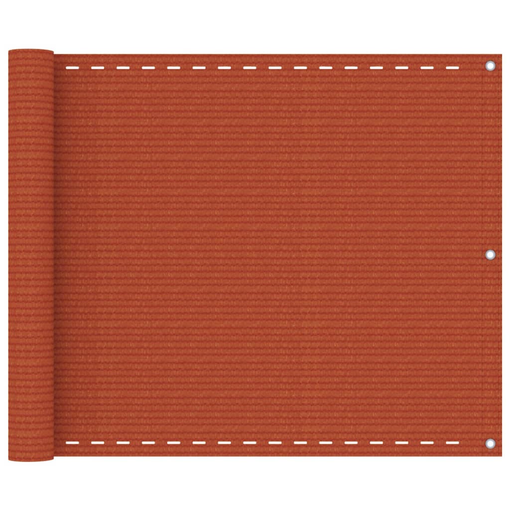 vidaXL Διαχωριστικό Βεράντας Πορτοκαλί 75 x 500 εκ. από HDPE