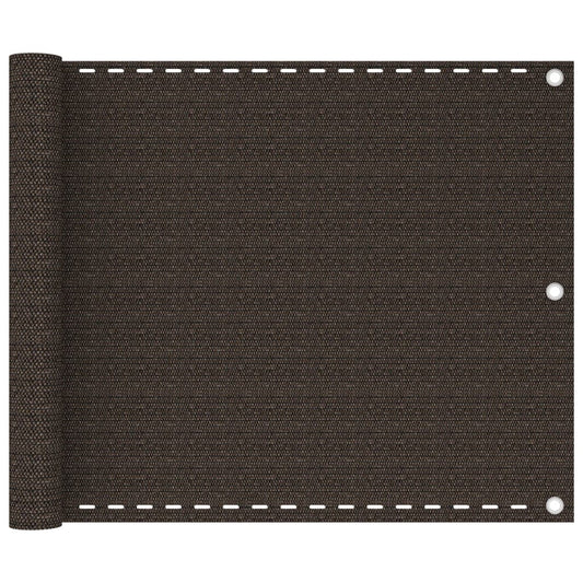 vidaXL Διαχωριστικό Βεράντας Καφέ 75 x 300 εκ. από HDPE