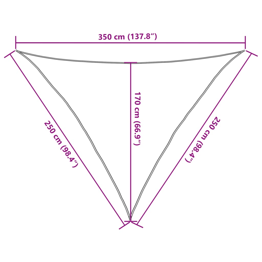 vidaXL Πανί Σκίασης Μπεζ 2,5 x 2,5 x 3,5 μ. από HDPE 160 γρ/μ²