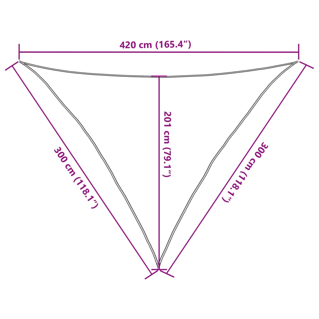 vidaXL Πανί Σκίασης Μπεζ 3 x 3 x 4,2 μ. από HDPE 160 γρ/μ²