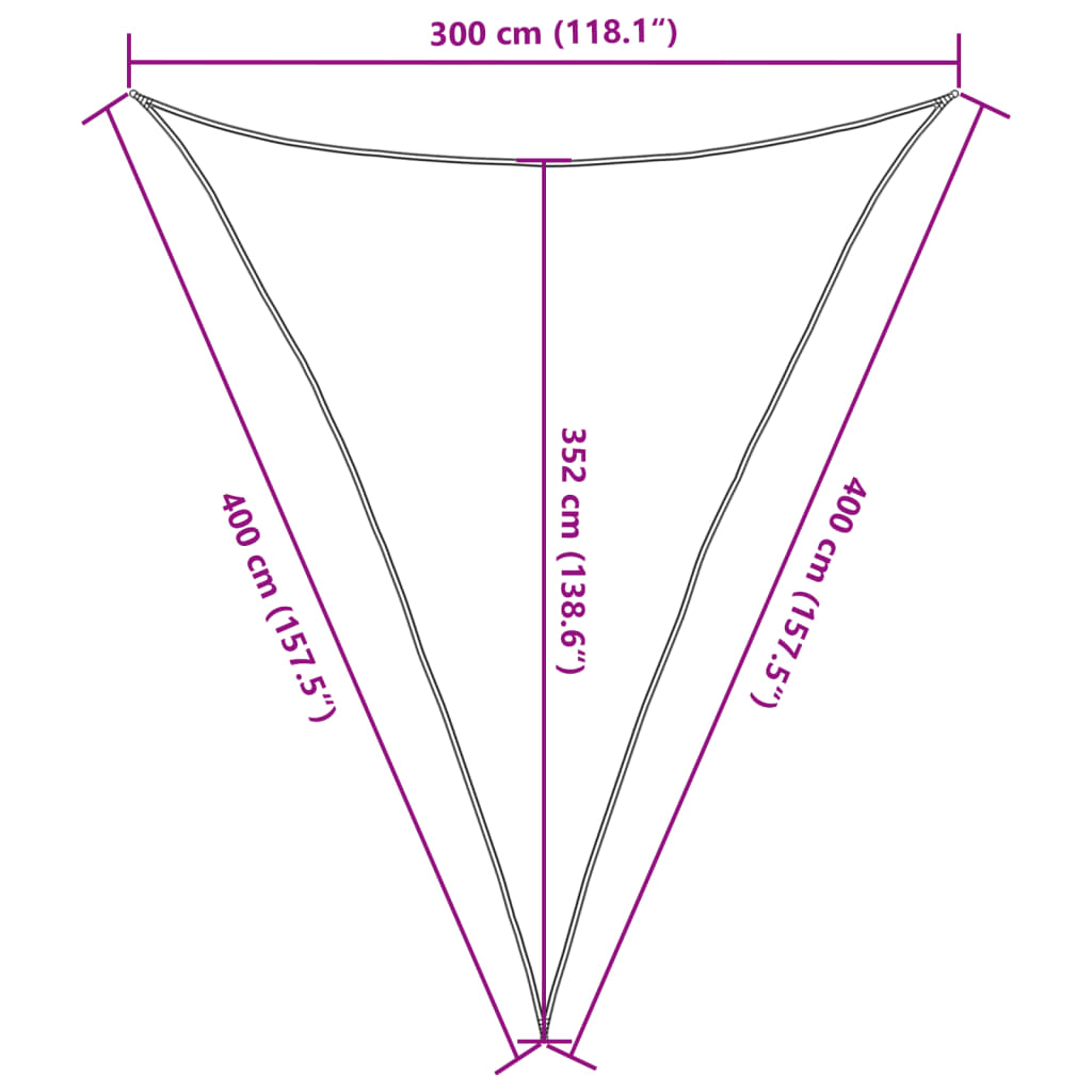 vidaXL Πανί Σκίασης Μπεζ 3 x 4 x 4 μ. από HDPE 160 γρ./μ²