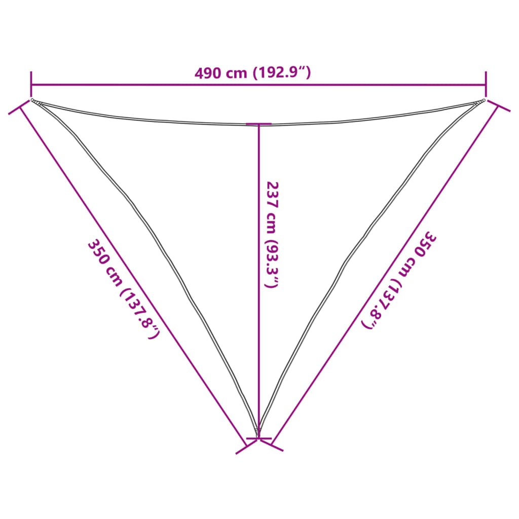 vidaXL Πανί Σκίασης Μπεζ 3,5 x 3,5 x 4,9 μ. από HDPE 160 γρ./μ²
