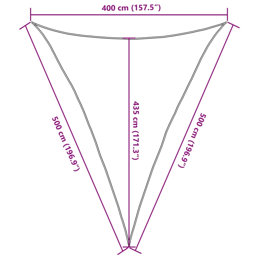 vidaXL Πανί Σκίασης Μπεζ 4 x 5 x 5 μ. από HDPE 160 γρ./μ²