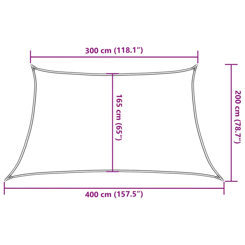 vidaXL Πανί Σκίασης Μπεζ 3/4 x 2 μ. 160 γρ./μ² από HDPE