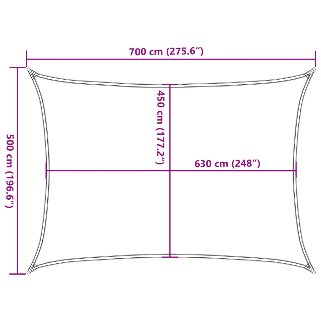 vidaXL Πανί Σκίασης Ανοιχτό Πράσινο 5 x 7 μ. από HDPE 160 γρ./μ²