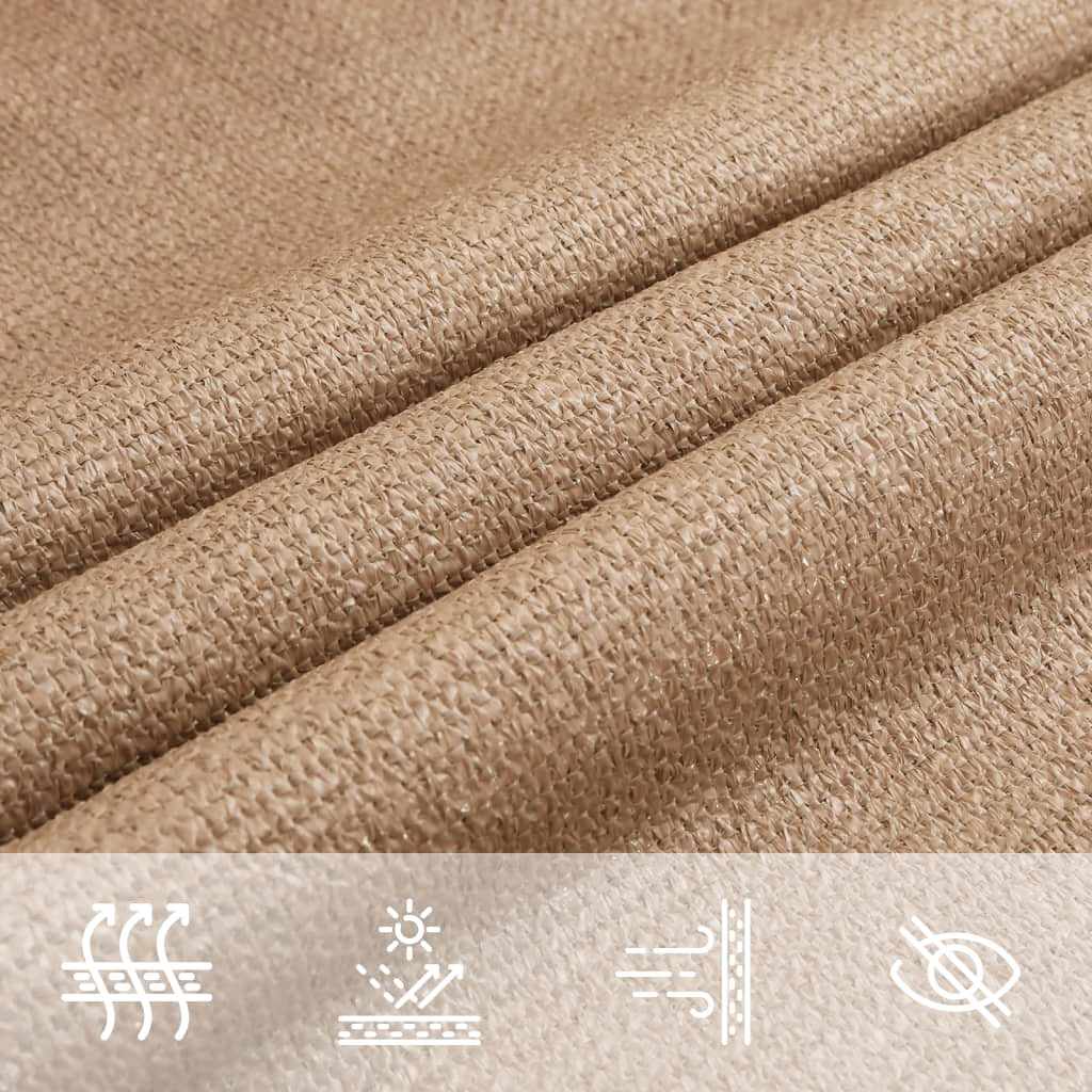 vidaXL Πανί Σκίασης Taupe 7 x 7 μ. από HDPE 160 γρ./μ²