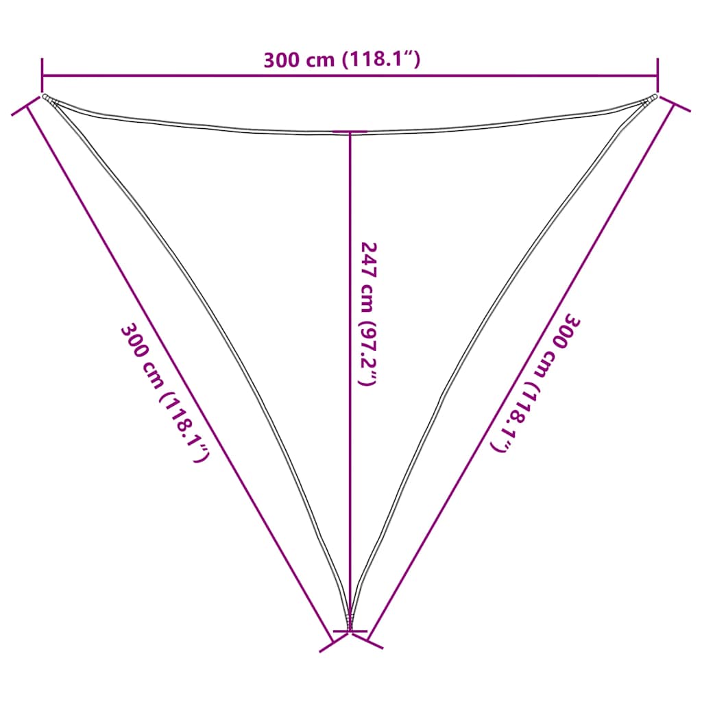 vidaXL Πανί Σκίασης Taupe 3 x 3 x 3 μ. από HDPE 160 γρ/μ²