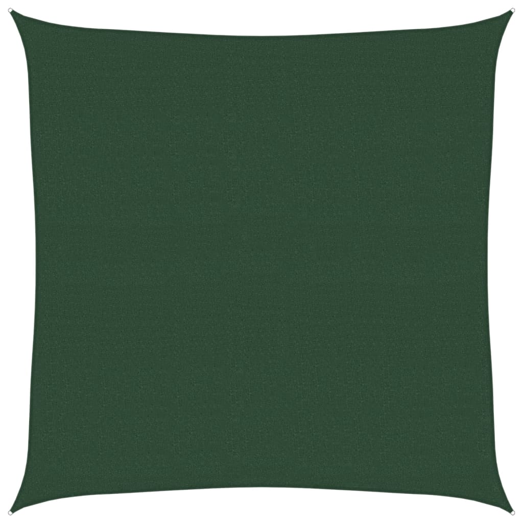 vidaXL Πανί Σκίασης Σκούρο Πράσινο 4 x 4 μ. από HDPE 160 γρ./μ²