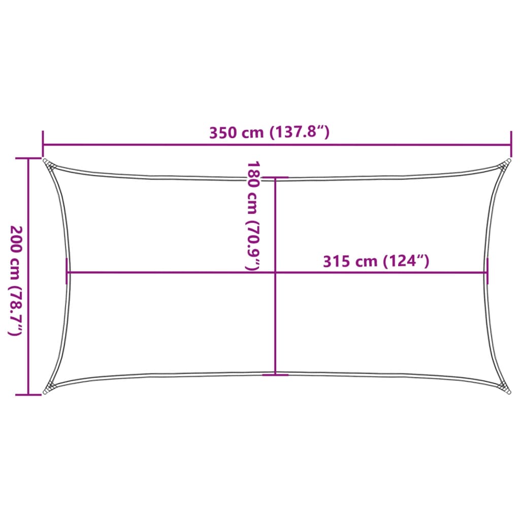 vidaXL Πανί Σκίασης Σκούρο Πράσινο 2 x 3,5 μ. από HDPE 160 γρ./μ²