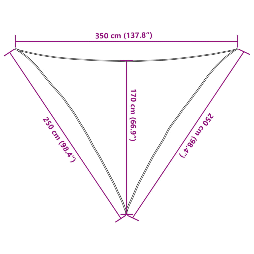 vidaXL Πανί Σκίασης Σκούρο Πράσινο 2,5x2,5x3,5 μ. από HDPE 160 γρ./μ²