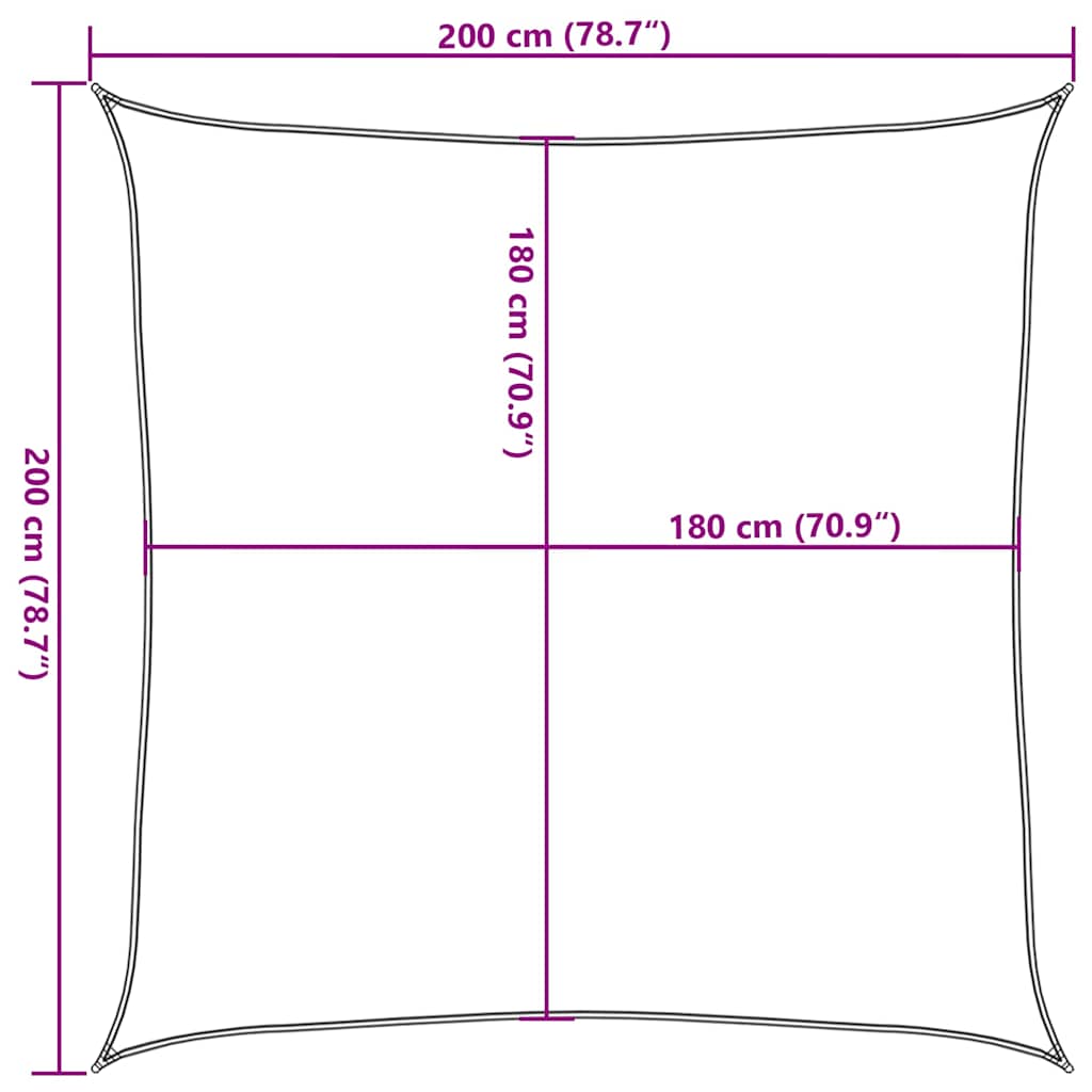 vidaXL Πανί Σκίασης Μπλε 2 x 2 μ. από HDPE 160 γρ./μ²