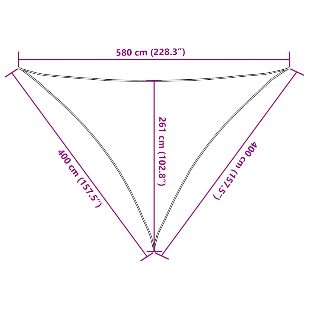 vidaXL Πανί Σκίασης Κίτρινο 4 x 4 x 5,8 μ. 160 γρ./μ² από HDPE