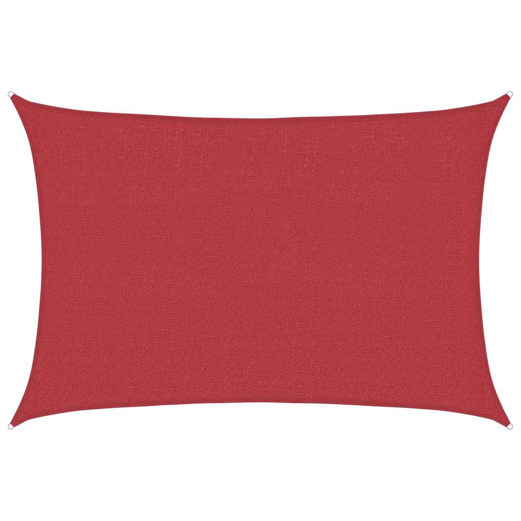 vidaXL Πανί Σκίασης Κόκκινο 3,5 x 4,5 μ. από HDPE 160 γρ./μ²