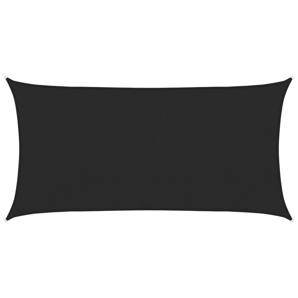 vidaXL Πανί Σκίασης Μαύρο 2 x 4 μ. από HDPE 160 γρ./μ²