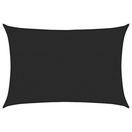 vidaXL Πανί Σκίασης Μαύρο 2,5 x 3,5 μ. από HDPE 160 γρ./μ²