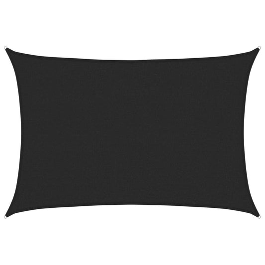 vidaXL Πανί Σκίασης Μαύρο 2,5 x 4 μ. από HDPE 160 γρ./μ²