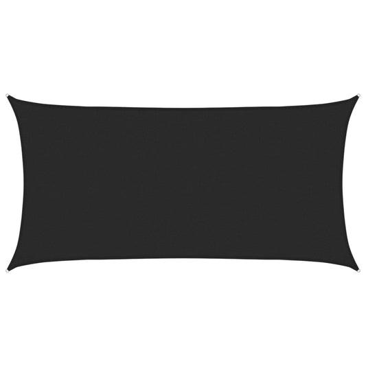vidaXL Πανί Σκίασης Μαύρο 2,5 x 5 μ. από HDPE 160 γρ./μ²