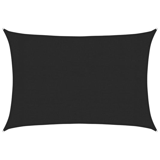 vidaXL Πανί Σκίασης Μαύρο 3 x 4 μ. από HDPE 160 γρ./μ²