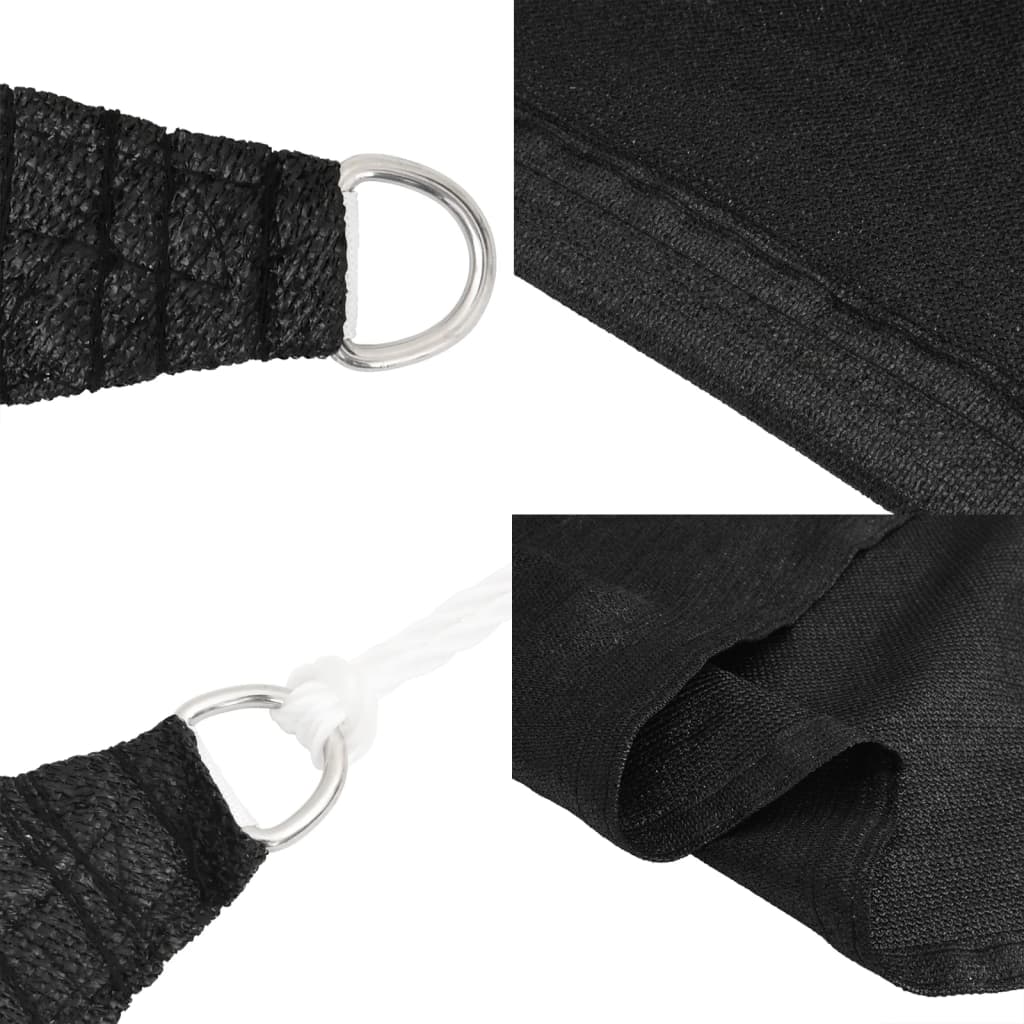 vidaXL Πανί Σκίασης Μαύρο 5 x 6 μ. από HDPE 160 γρ./μ²