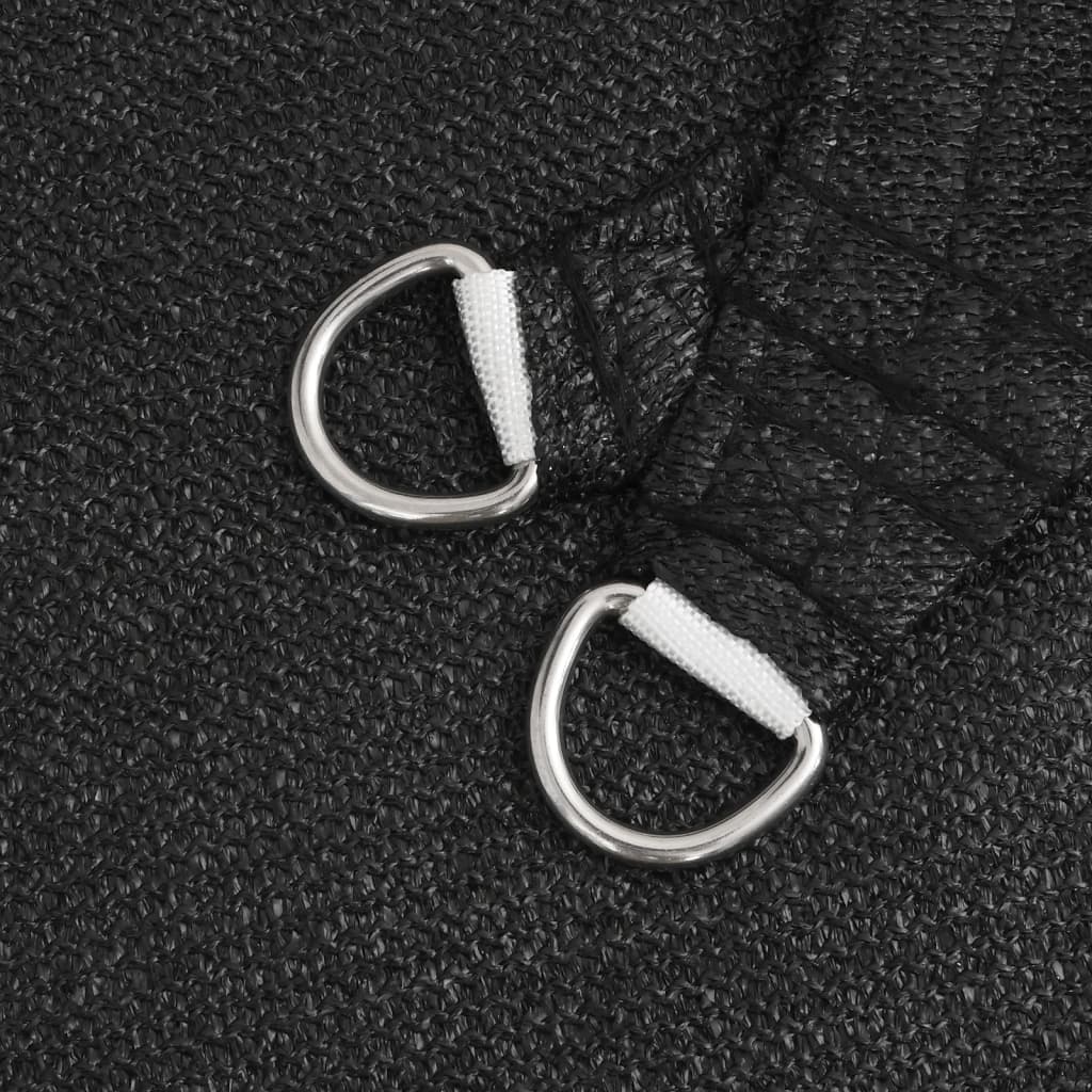 vidaXL Πανί Σκίασης Μαύρο 4 x 5 x 6,8 μ. από HDPE 160 γρ./μ²