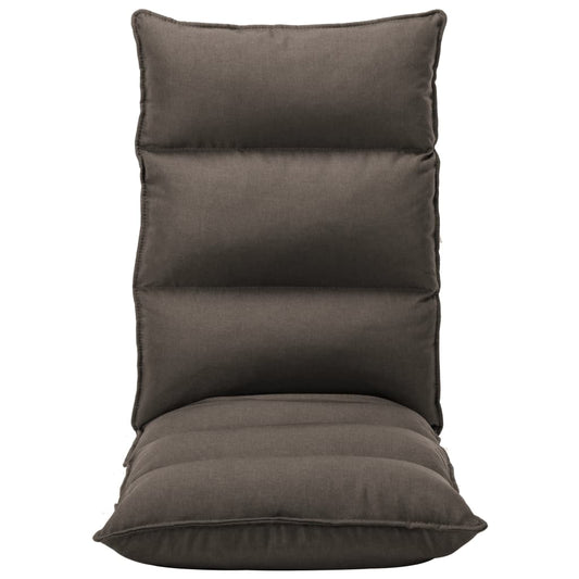 vidaXL Καρέκλα Δαπέδου Πτυσσόμενη Taupe Υφασμάτινη