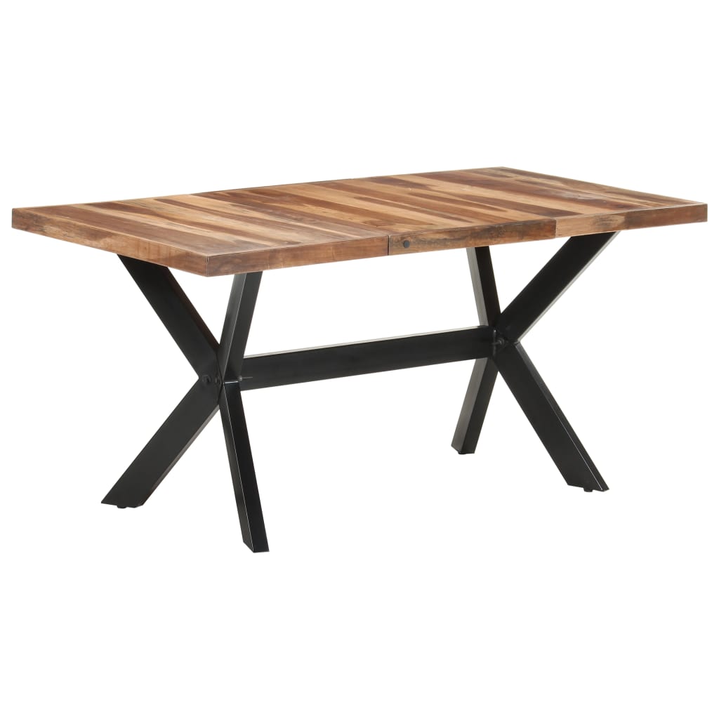 vidaXL Τραπεζαρία 160 x 80 x 75 εκ. Μασίφ Ξύλο & Μελί Φινίρισμα