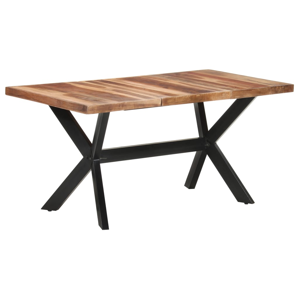 vidaXL Τραπεζαρία 160 x 80 x 75 εκ. Μασίφ Ξύλο & Μελί Φινίρισμα