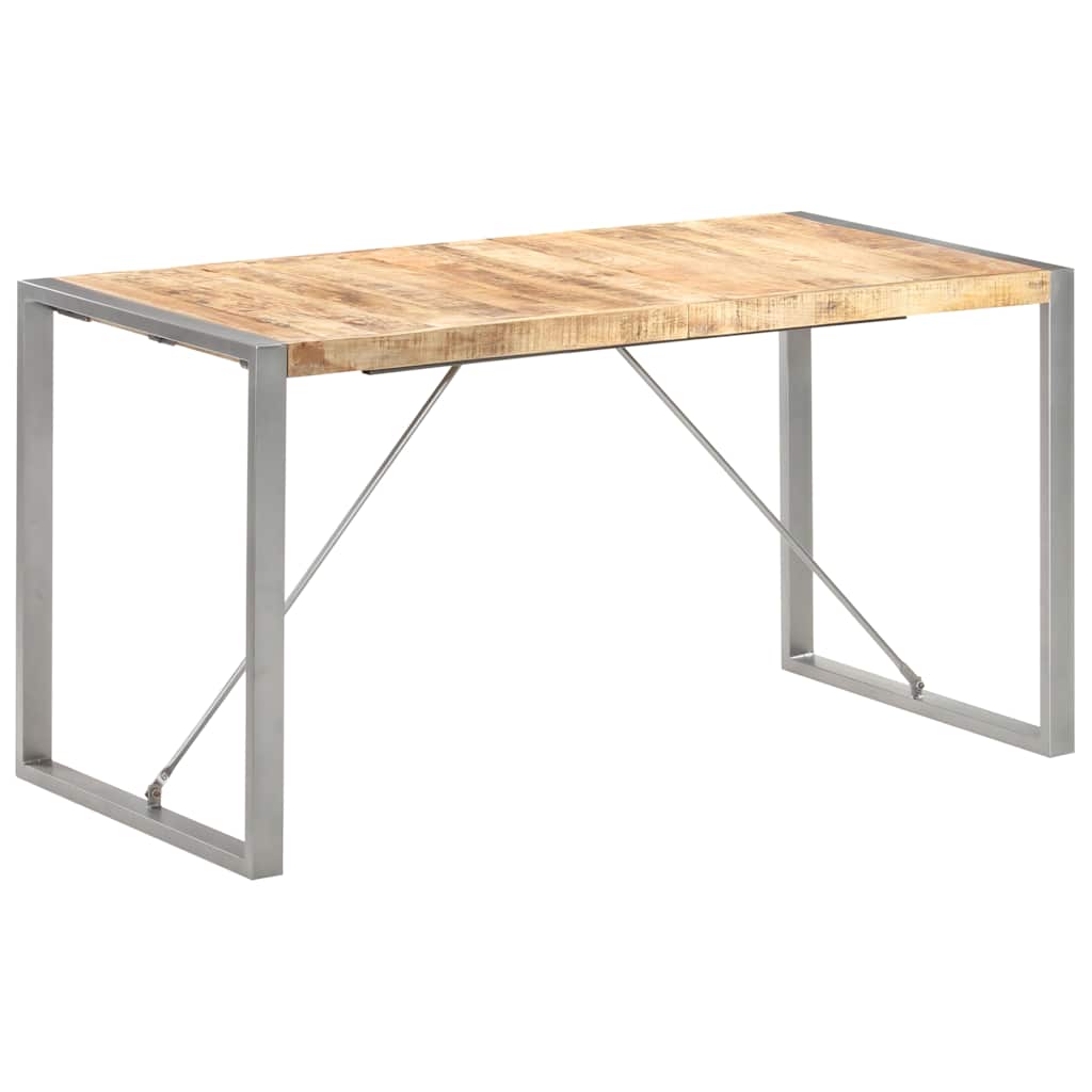 vidaXL Τραπεζαρία 140 x 70 x 75 εκ. από Μασίφ Ακατέργαστο Ξύλο Μάνγκο