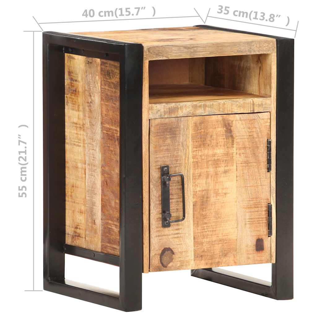 vidaXL Κομοδίνο 40 x 35 x 55 εκ. από Μασίφ Ξύλο Μάνγκο