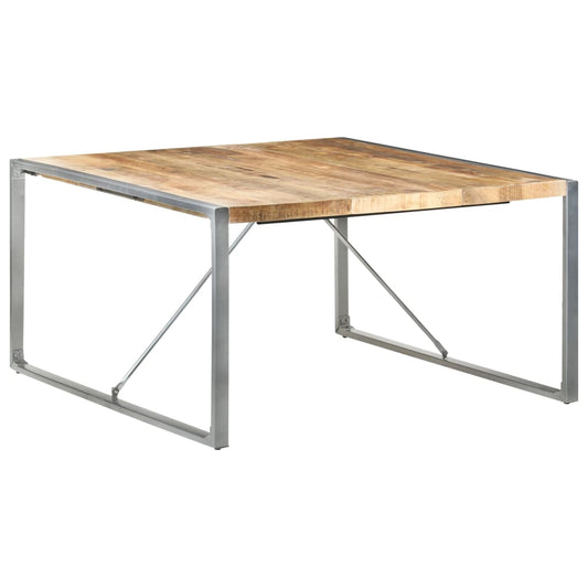 vidaXL Τραπεζαρία 140 x 140 x 75 εκ. από Ακατέργαστο Ξύλο Μάνγκο